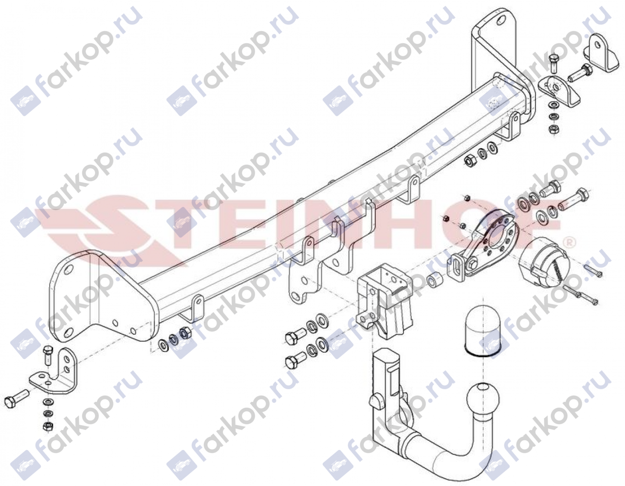 Фаркоп Steinhof для BMW 7 серия 2015- B-083 в 