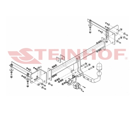 Фаркоп Steinhof для Honda Civic 2012-2015 Арт. H-061 H-061 в 