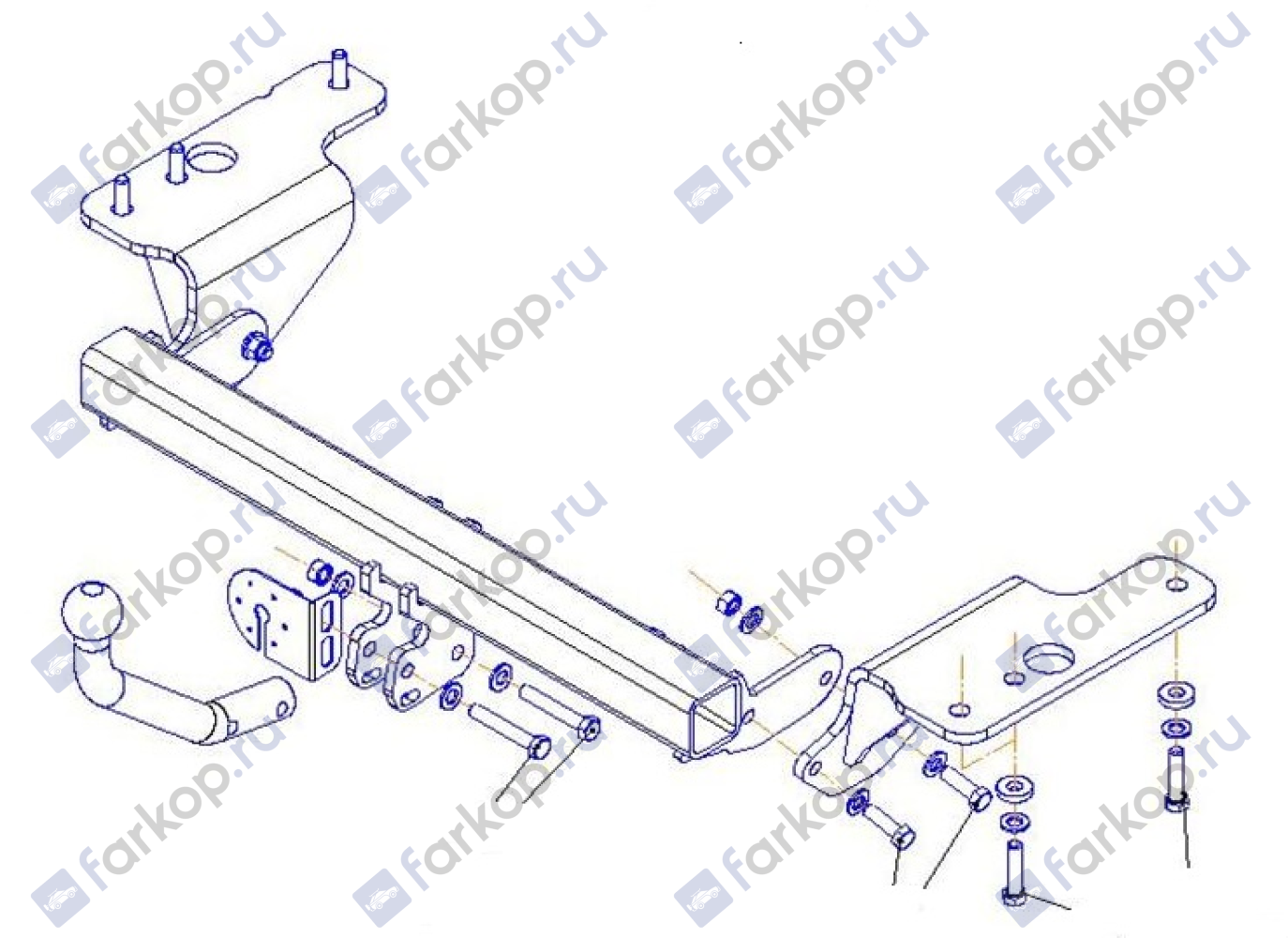 Фаркоп Oris для Toyota Corolla (седан) 2007-2013 Арт. 3051-A 3051-A в 