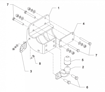 Фаркоп Auto-Hak для Toyota Hilux 2005-2010 0 79 в 