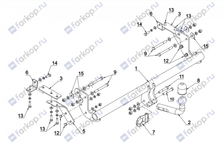 Фаркоп Auto-Hak для Mitsubishi ASX 2010-, (только дизель) Арт. Z 41 Z 41 в 