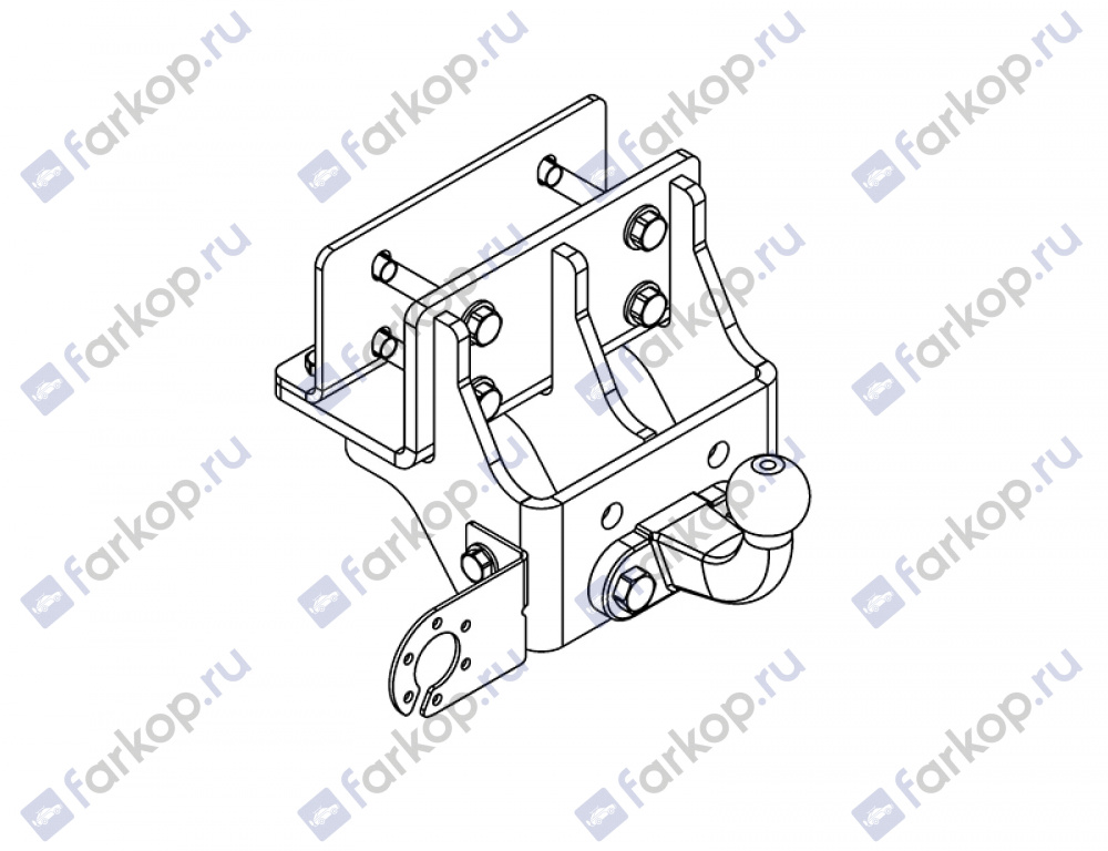 Фаркоп AvtoS для Toyota Hilux 2005-2010, (с силовым брусом) Арт. TY 44 TY 44 в 