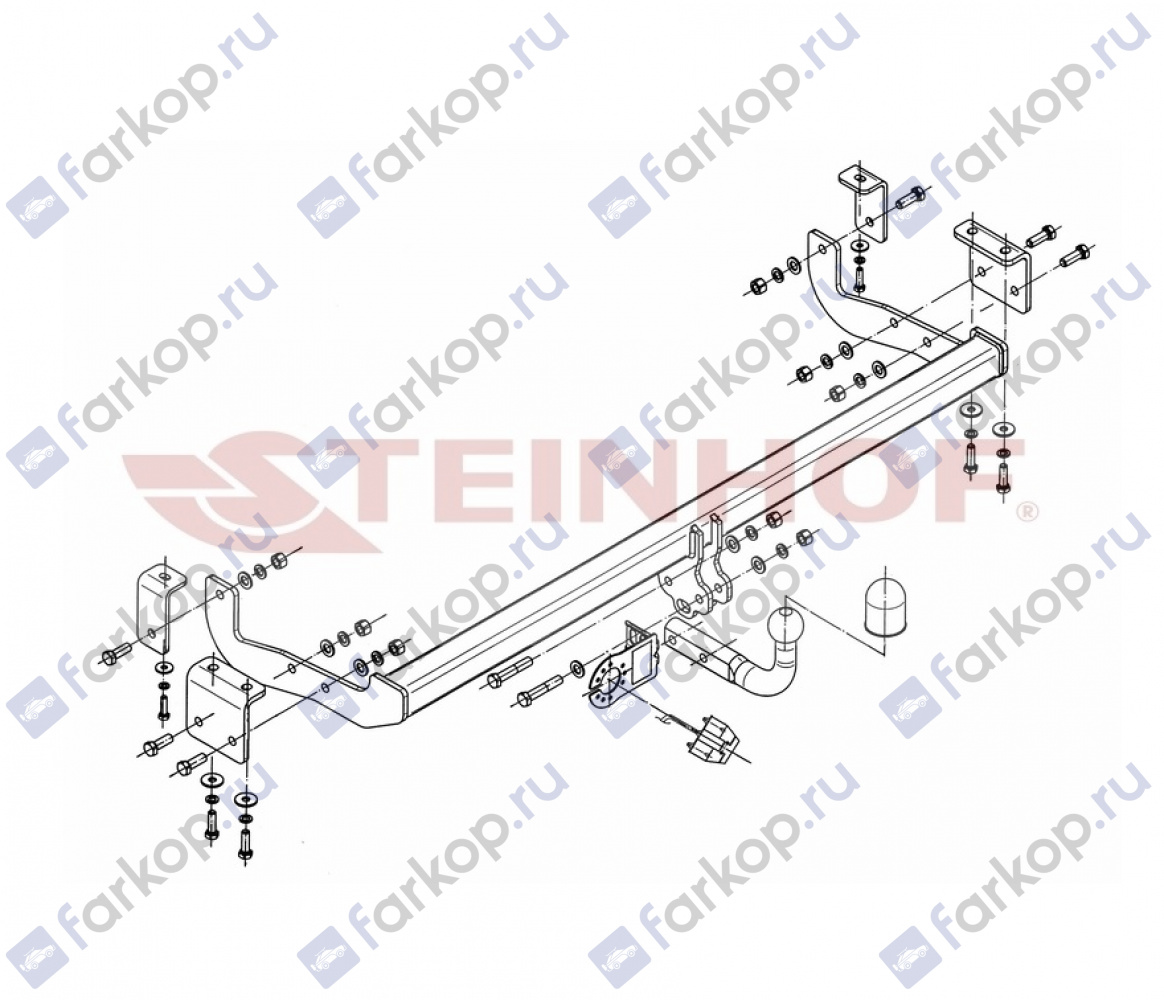 Фаркоп Steinhof для Renault Kangoo 2008-2021 Арт. R-073 R-073 в 