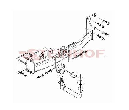 Фаркоп Steinhof для BMW X6 (E71) 2008-2014 Арт. B-063 B-063 в 