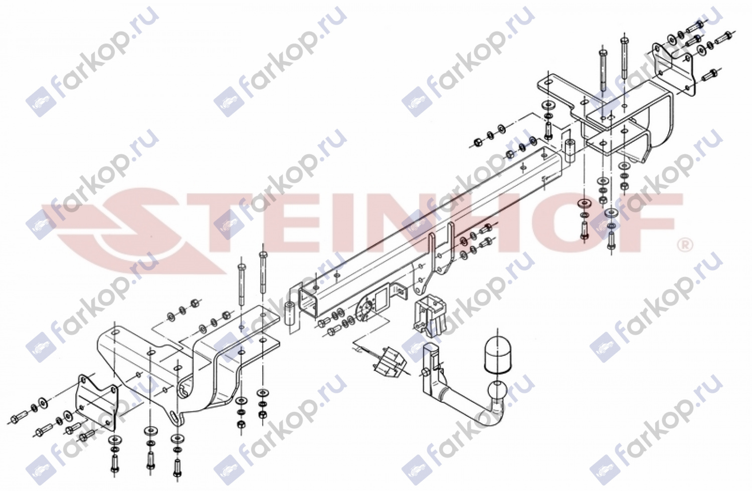 Фаркоп Steinhof для Lexus RX 350,450h 2009-2015 L-164 в 