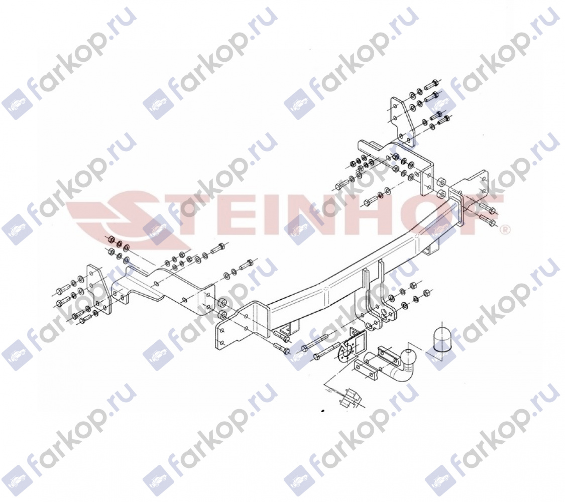 Фаркоп Steinhof для Kia Sorento 2006-2009 Арт. K-023 K-023 в 