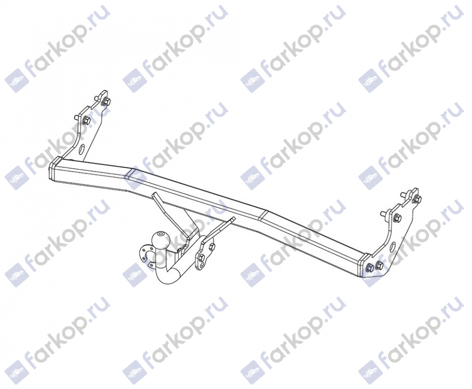 Фаркоп AvtoS для Hyundai Getz (3-5 дв.,хетчбек) 2005-2011 Арт. HY 16 HY 16 в 