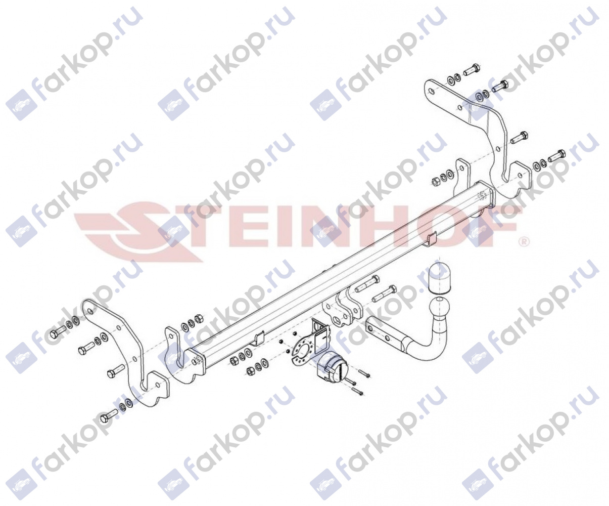 Фаркоп Steinhof для Hyundai Matrix 2001-2010 Арт. H-268 H-268 в 