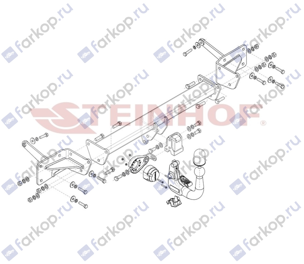 Фаркоп Steinhof для Volkswagen Multivan T7 2021- Арт. V-084 V-084 в 