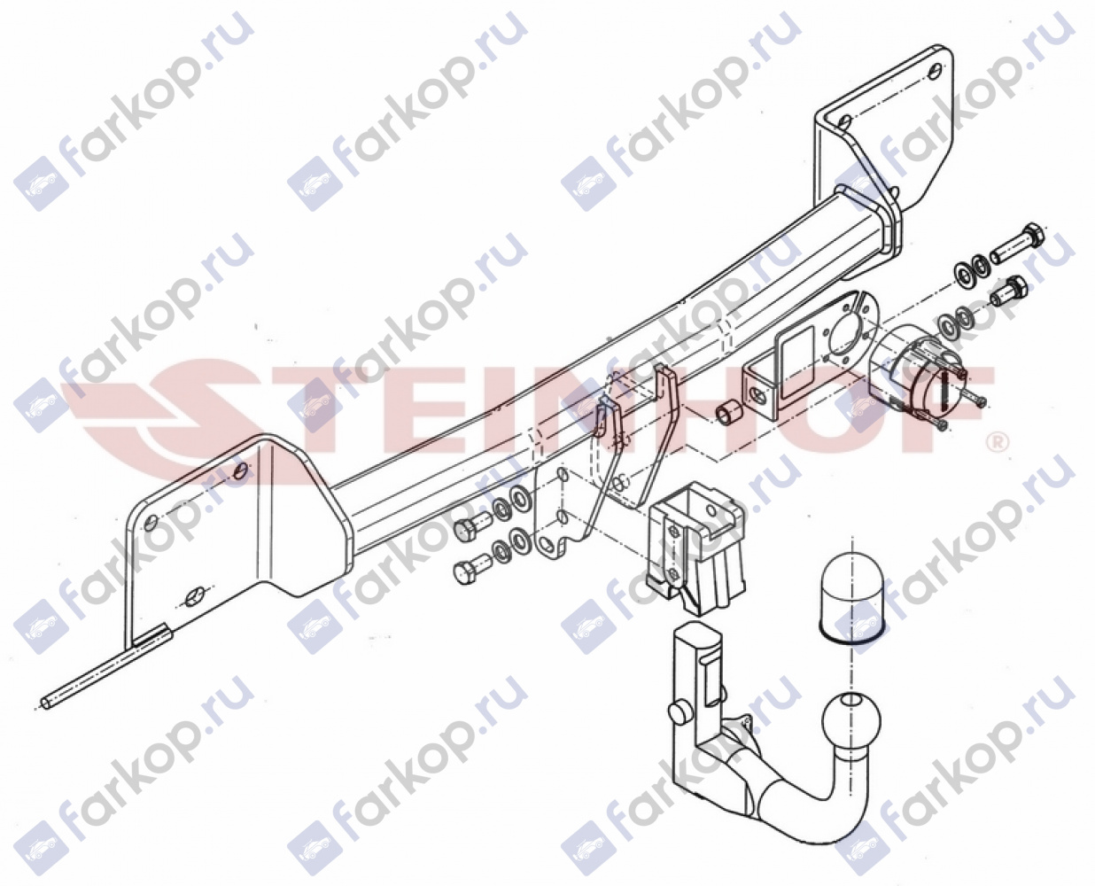 Фаркоп Steinhof для BMW X1 (E84) 2009-2015 Арт. B-051 B-051 в 