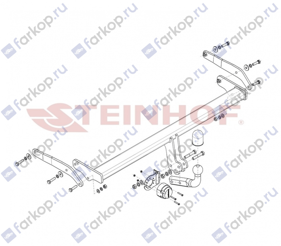 Фаркоп Steinhof для Audi A3 (седан, хетчбек) 2020- Арт. A-125 A-125 в 