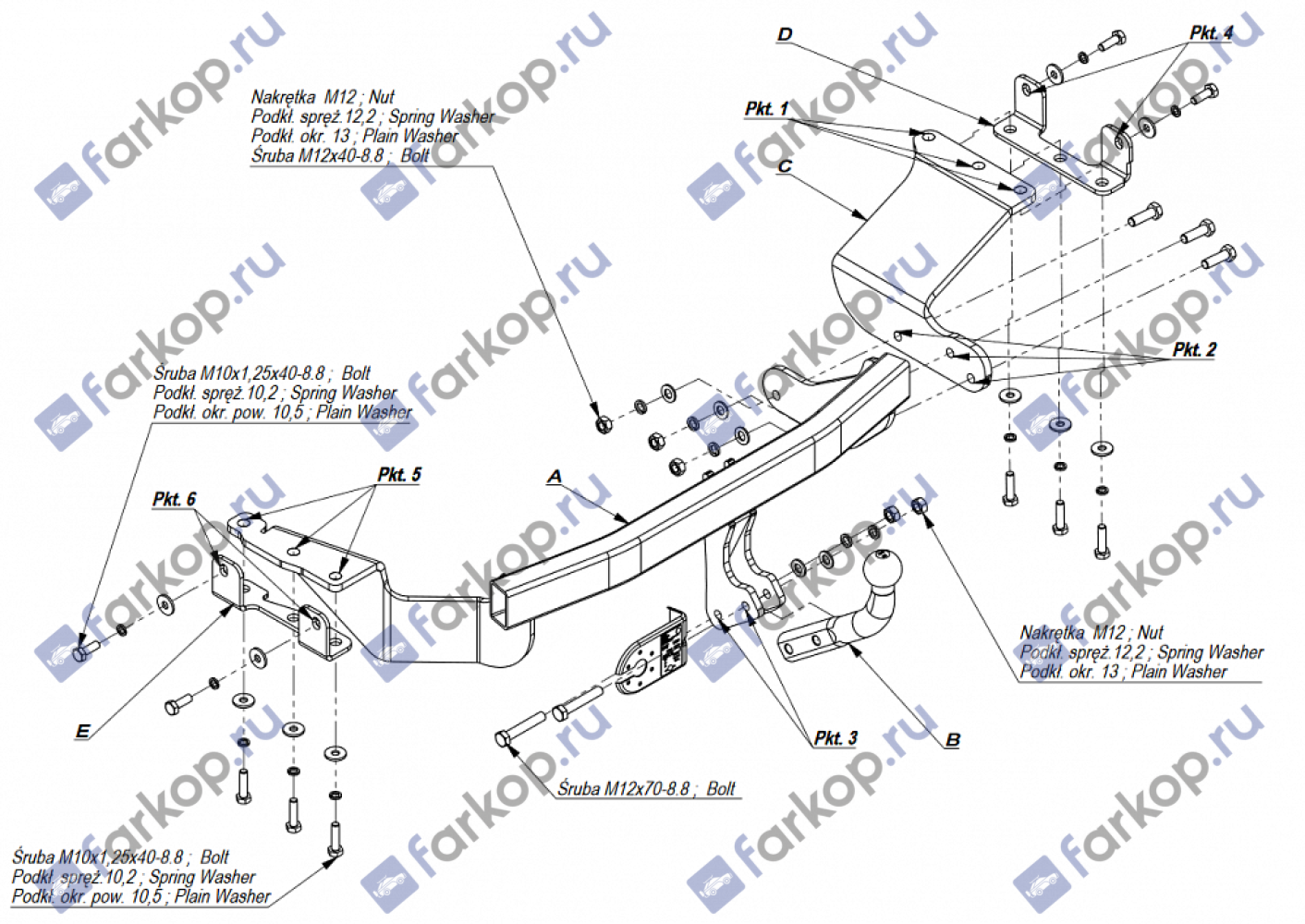 Фаркоп Imiola для Citroen C-Crosser 2007-2012 Y.024 в 