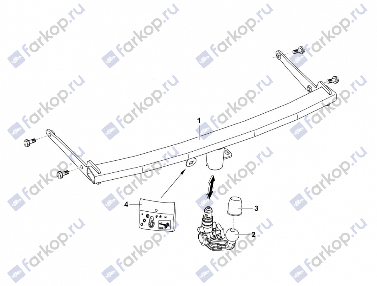 Фаркоп Westfalia c электрикой (13 pin) для Skoda Superb (седан, универсал) 2015- 317141900113 в 