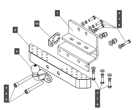 Фаркоп Baltex для Toyota Land Cruiser J300 2021- Арт. 249473 249473 в 