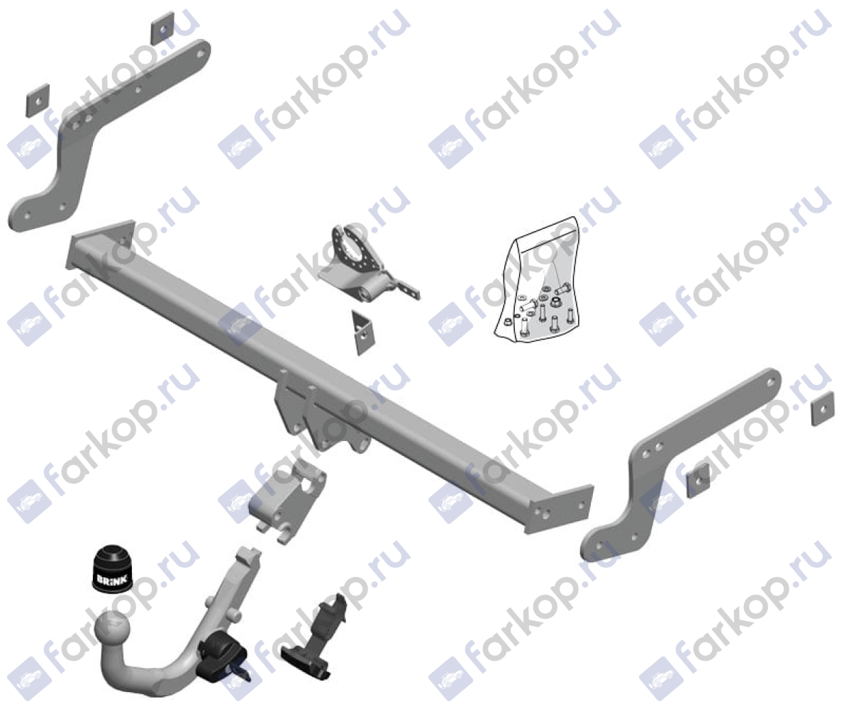 Фаркоп Brink для Renault Duster 2015-2021 586400 в 