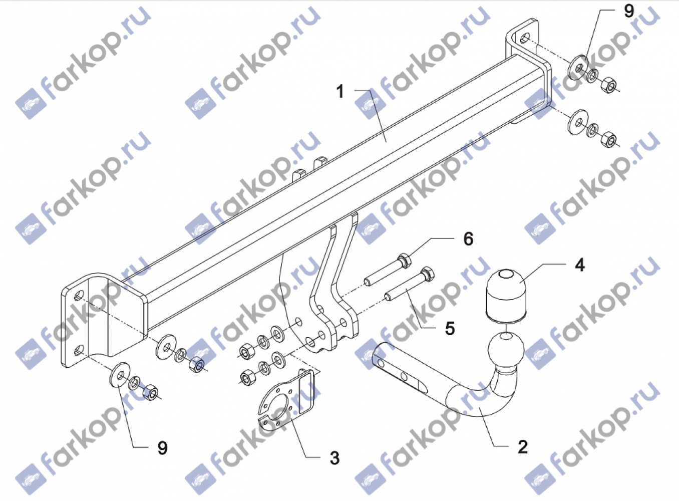 Фаркоп Auto-Hak для BMW X3 (E83) 2004-2010 Арт. B 13 B 13 в 