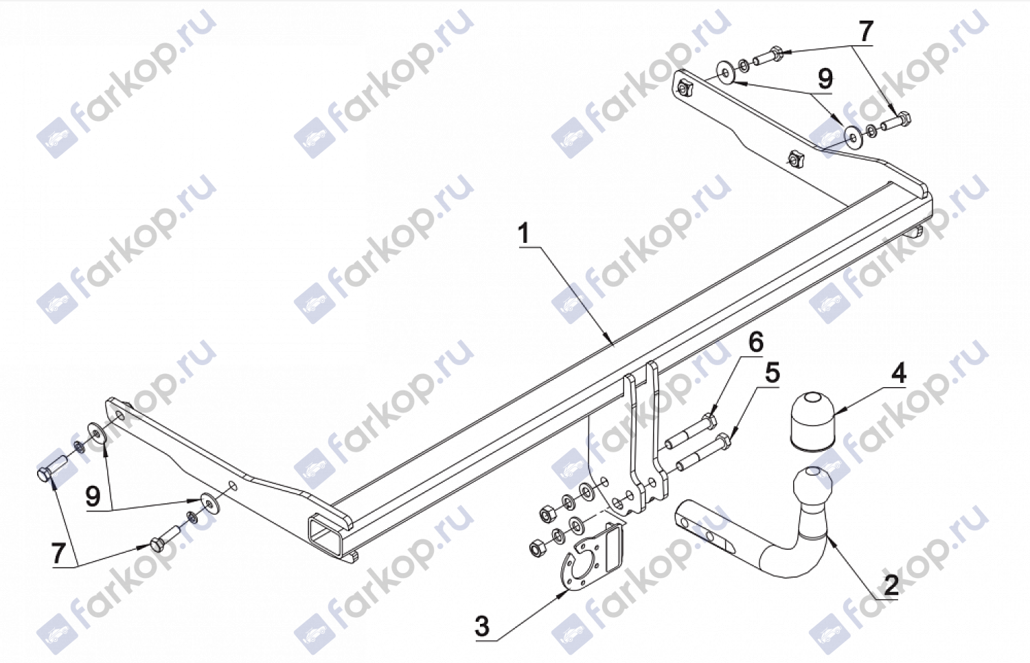 Фаркоп Auto-Hak для Mazda 5 (5дв.) 2008-2010 Арт. M 66 M 66 в 