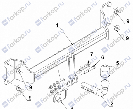 Фаркоп Auto-Hak для BMW X3 (F25) 2010-2017 B 16 в 