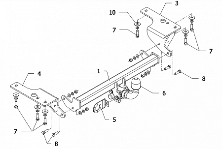 Фаркоп Auto-Hak для Toyota Corolla 2013-2018 Арт. 0 86A 0 86A в 