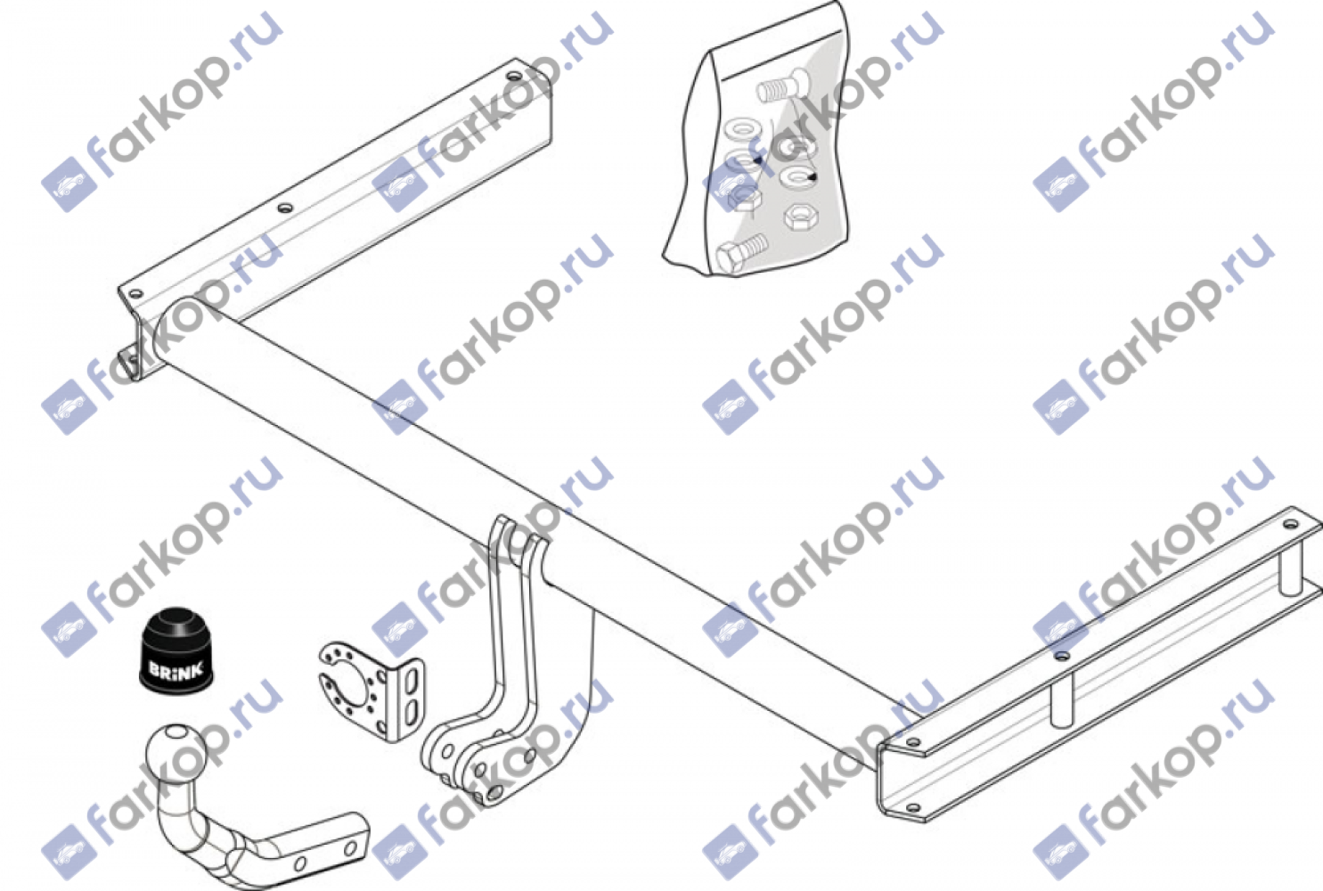 Фаркоп Brink для Audi A4 (седан, универсал) 2008-2015 492500 в 