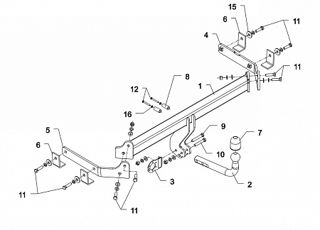 Фаркоп Auto-Hak для Mazda CX-7 2007-2012 Арт. M 58 M 58 в 