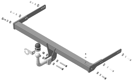 Фаркоп Motodor для Skoda Yeti 2009-2018 92711-A в 