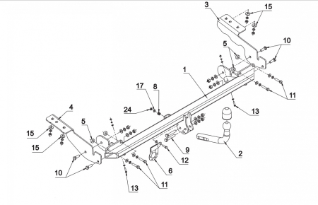 Фаркоп Auto-Hak для Citroen C4 Picasso 2007 -2013 P 31 в 