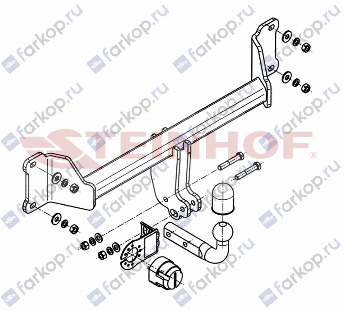 Фаркоп Steinhof для BMW X4 (F26) 2014-2017 B-066 в 