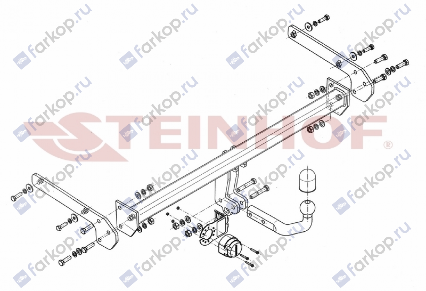 Фаркоп Steinhof для Suzuki SX4 (S-сross) 2013- S-389 в 