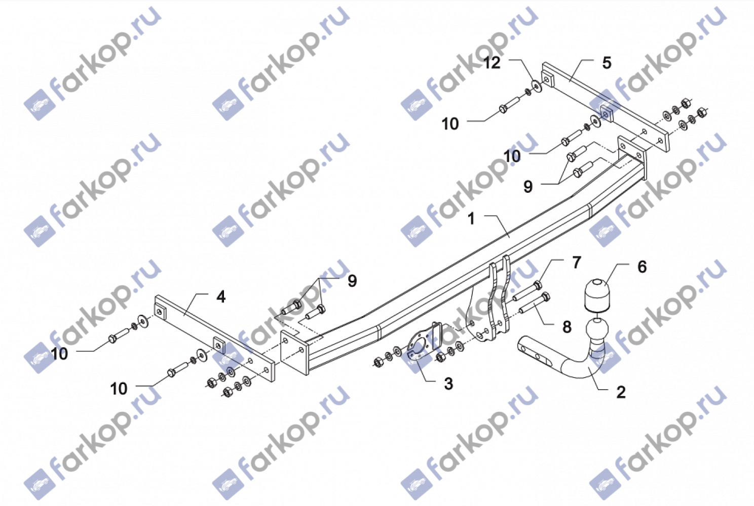 Фаркоп Auto-Hak для Renault Grand Scenic 2009-2016 Арт. G 60 G 60 в 