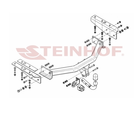 Фаркоп Steinhof для Jeep Cherokee 2008-2013 J-054 в 