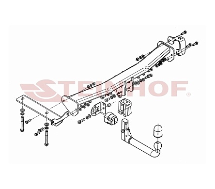 Фаркоп Steinhof для Land Rover Freelander 2007-2014 Арт. L-103 L-103 в 