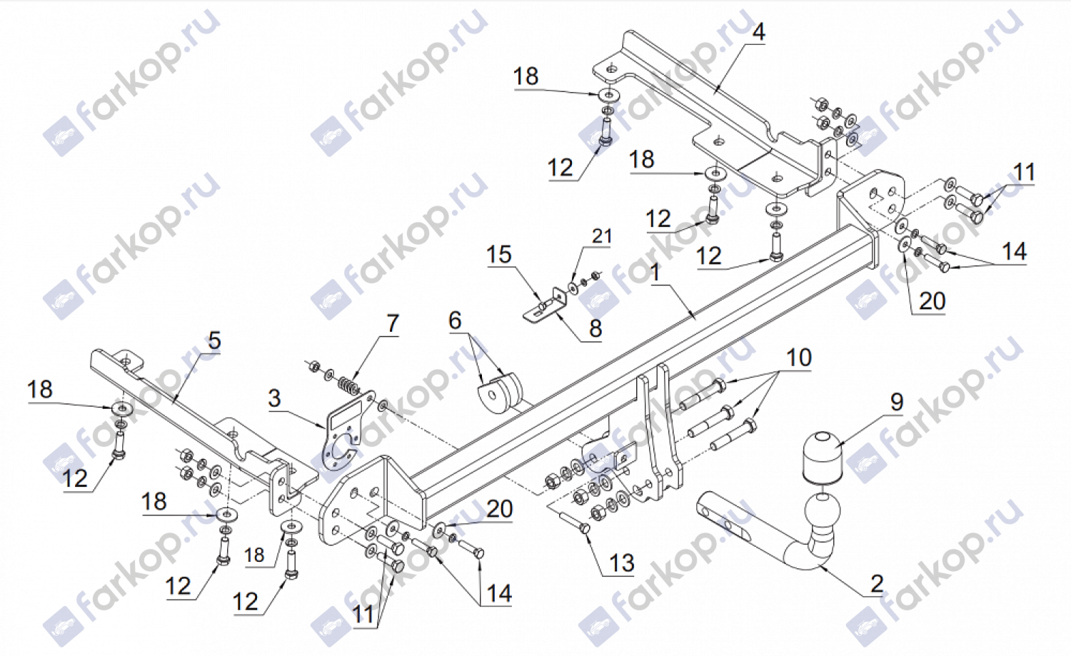 Фаркоп Auto-Hak для Honda CR-V 2012-2015 Арт. Y 39 Y 39 в 