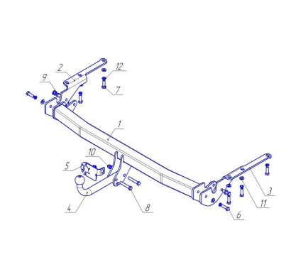 Фаркоп AvtoS для Toyota RAV4 2005-2012, (з/колесо на двери) Арт. TY 23 TY 23 в 