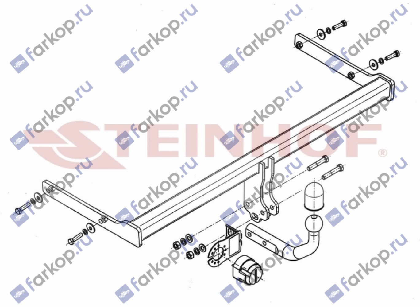 Фаркоп Steinhof для Skoda Rapid (5D) 2012-2020 S-310 в 