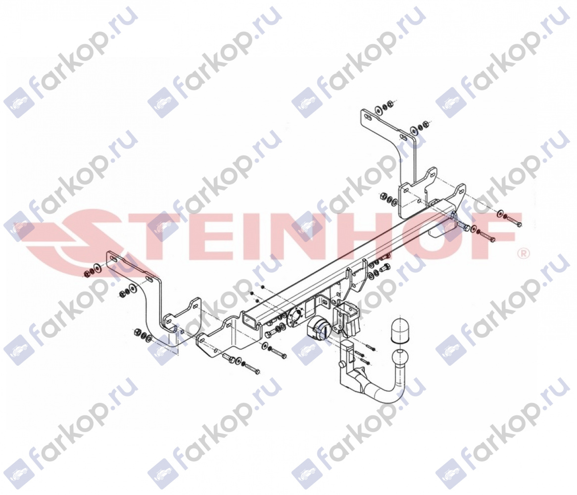 Фаркоп Steinhof для Citroen C4 Picasso (Grand) 2013-2018 C-050 в 