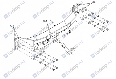 Фаркоп Imiola для Audi Q7 2006-2015 W.031 в 