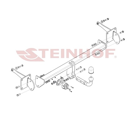 Фаркоп Steinhof для Volkswagen Caddy 2021- Арт. V-078 V-078 в 