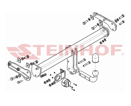 Фаркоп Steinhof для Volvo S60 (Cross Country) 2015-2018 V-308 в 