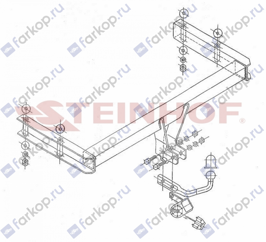 Фаркоп Steinhof для Audi A6 1997-2005 Арт. A-082 A-082 в 