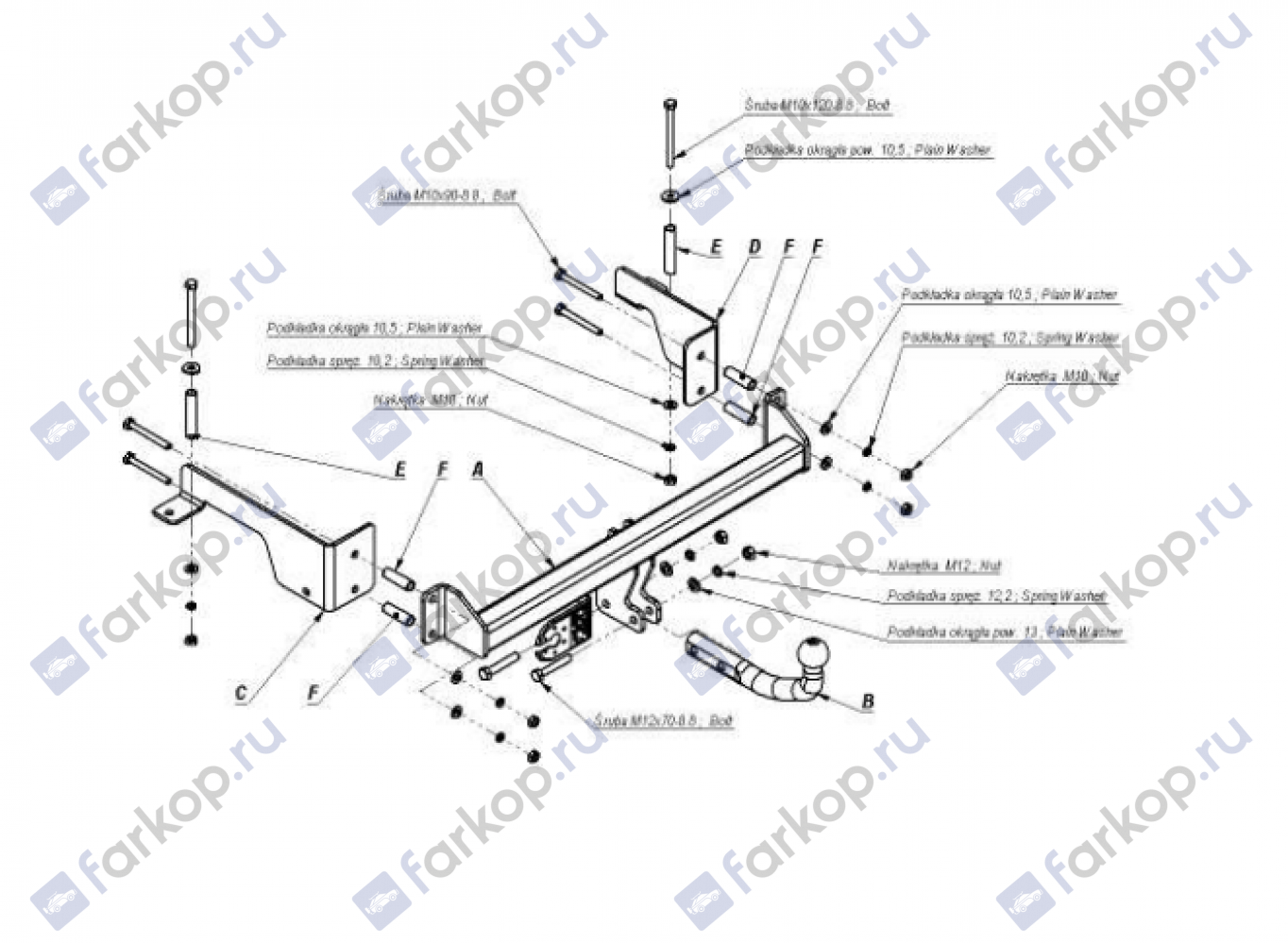 Фаркоп Imiola для Opel Combo 2001-2012 Арт. O.023 O.023 в 