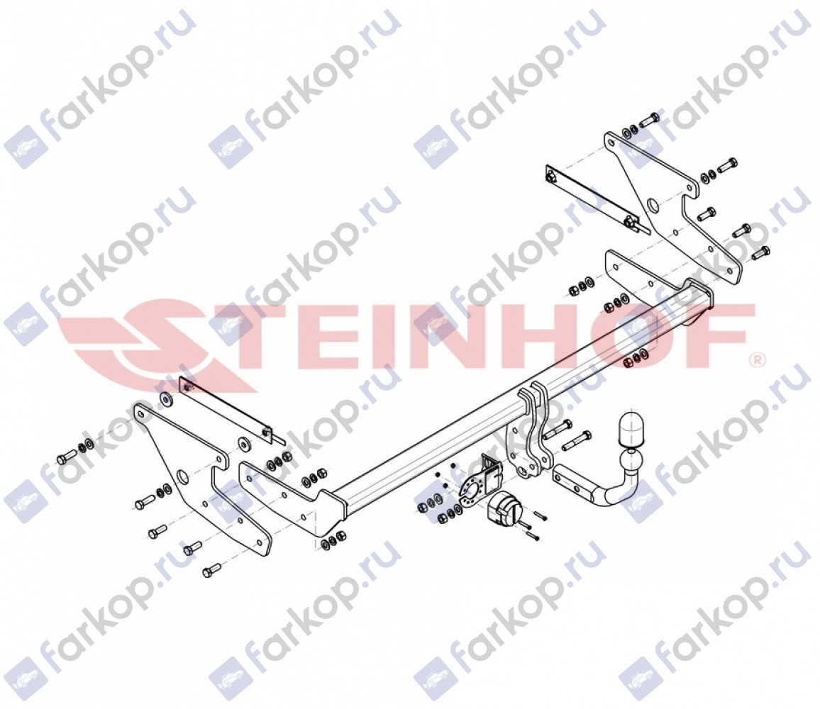 Фаркоп Steinhof для Renault Scenic 2016-2020 Арт. R-116 R-116 в 