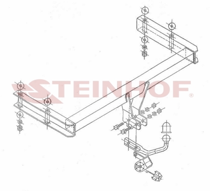 Фаркоп Steinhof для Audi A6 1997-2005 Арт. A-082 A-082 в 