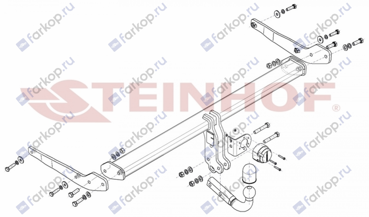 Фаркоп Steinhof для Skoda Kodiaq 2016- Арт. S-291 S-291 в 