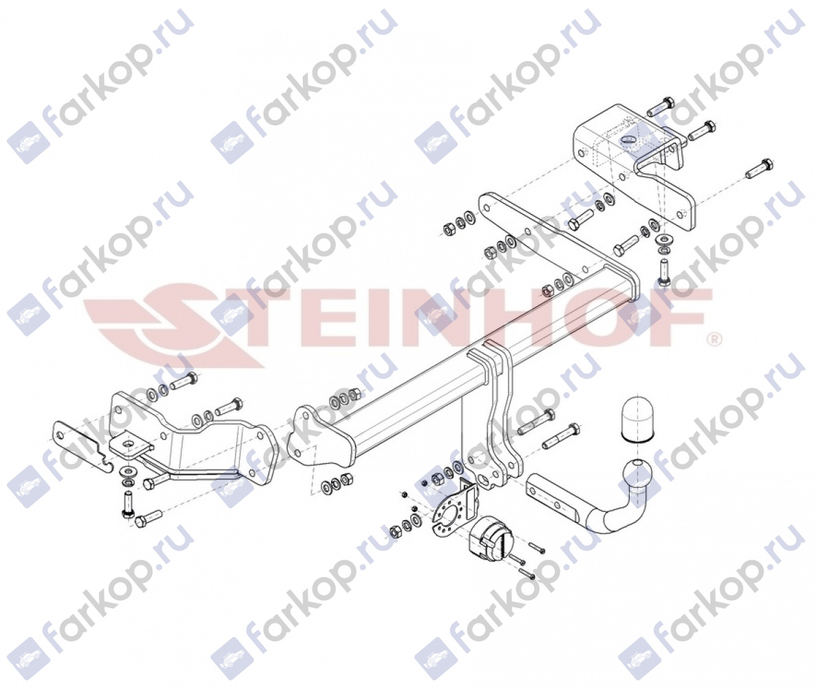 Фаркоп Steinhof для Hyundai Santa Fe 2021-2023 Арт. H-288 H-288 в 