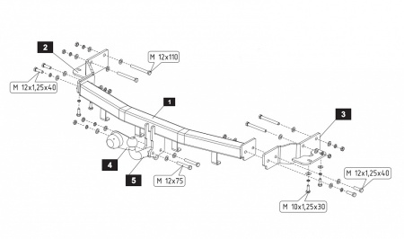 Фаркоп Baltex для Kia Sorento 2006-2009 Арт. 11176312 11176312 в 