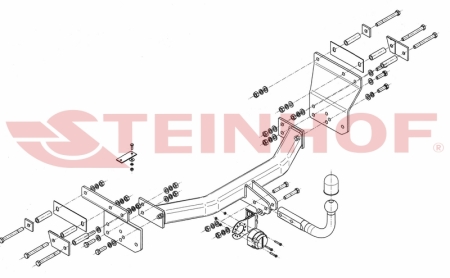 Фаркоп Steinhof для Dodge Avenger 2007-2014 C-213 в 