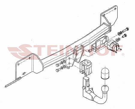 Фаркоп Steinhof для BMW X1 (E84) 2009-2015 Арт. B-051 B-051 в 