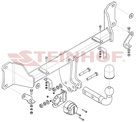 Фаркоп Steinhof для BMW X3 (F25) 2010-2017 B-092 в 