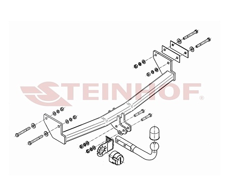 Фаркоп Steinhof для Jeep Patriot 2007-2011 J-058 в 